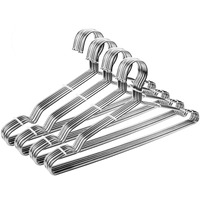Coat Hangers 40 Pack Clothes Hangers, Seropy Metal Hangers Heavy Duty Wire Hangers With Non Slip Notch, Ultra Thin Stainless Steel Hangers Space Saving Clothing Hanger 16.5 Inch