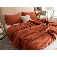 Rosgonia Terracotta Comforter Set Queen- 3Pcs (1 Comforter & 2 Pillowcases) Rust Queen Comforter Set For Women And Men- Reversible Soft Warm Lightweight Microfiber Comforter For All Season