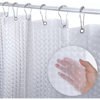 Liba Waterproof Peva 8G Shower Curtain Liner, Plastic Shower Liner For Shower Stall, Bathtubs, Heavy Duty Bathroom Shower Curtain, Weighted Magnets, Rustproof Grommets - 3D Cat Eyes Pattern, 72X72