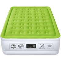Yening Full Size Air Mattress With Built In Pump Raised Double Blow Up Bed Inflatable Camping Airbed Electric 18 Inch Tall