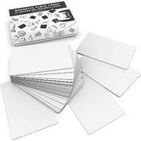 Attractivia 3.7 X 2.8 In Magnetic Medium Blank Cards, Dry Erase Magnets, 20-Pack, Multipurpose White Erasable Labels To Write On For Office, Education, Home, Whiteboard