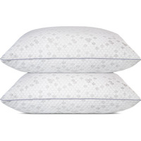 Himoon Shredded Memory Foam Pillows, Medium Firm Standard Size Pillows 2 Pack,Couples Bed Pillows For Side Back Stomach Sleepers Set Of 2