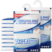 Vacplus   Moisture Absorber, 10 Pack Portable   Dehumidifiers For Closet   And Enclosed Space, 14 Oz   Dehumidifier Bags   Effectively   Trap Extra Moisture,   Hanging Moisture Absorbers   Eliminate Unpleasant Smell