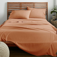 American Home Collection Deluxe 4 Piece Bed Sheets Set Deep Pocket Extra Soft Microfiber Wrinkle Free Sheets Easy Care (Queen, Tan)