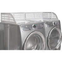Eltow Laundry Guard With Silicone Gap Cover, Magnetic Fence For Washer/Dryer To Keep Clothes From Falling Behind, With 8 Strong Magnets, Laundry Room Accessories, Fits Most Washers (White)