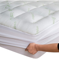 Viscose Made From Bamboo Queen Mattress Topper With 1 Pillow Protector - Thick Cooling Breathable Pillow Top Mattress Pad For Back Pain Relief - Deep Pocket Topper Fits 8-20 Inches (60X80 Inches)