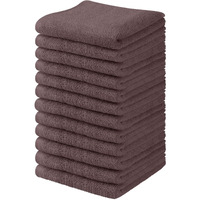 Towel And Linen Mart 100% Cotton - Wash Cloth Set - Flannel Face Cloths, Highly Absorbent And Super Soft Feel Fingertip Towels (Grey Pack Of 12)