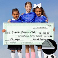 Giant Check | 36X16 "" Dry Erase Big Check For Presentations - Oversized Fake Check