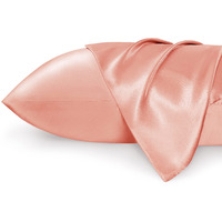 Bedsure Satin Pillowcase For Hair And Skin Queen - Pale Blush Silky Pillowcase 20X30 Inches - Satin Pillow Cases Set Of 2 With Envelope Closure, Similar To Silk Pillow Cases, Gifts For Women Men