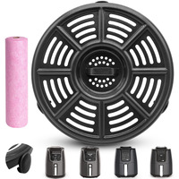 Air Fryer Replacement Parts For Ninja Af101 Af161 Af150 Air Fryer, 8.2 ' ' Round Food Grade Air Fryer Grill Pan Grill Plate Crisper Plate Accessories Tray Rack Compatible Ninja Foodie Pressure Cooker