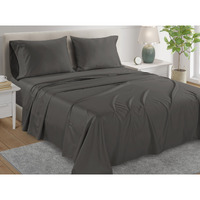 Chateau Home Collection 100% Egyptian Cotton Sheets King Size, Ideal Bedding Gifts For Christmas Tree Decorations, 800 Thread Count Charcoal 4 Piece Sheet Set, Deep Pocket Cotton Bed Sheets