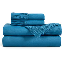 Bedsure Full Size Sheet Sets - Soft 1800 Sheets For Full Size Bed, 4 Pieces Hotel Luxury Teal Sheets Full, Easy Care Polyester Microfiber Cooling Bed Sheet Set