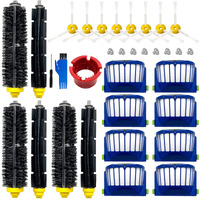 Replacement Accessories Kit For Irobot Roomba 600 Series 694 675 692 676 695 677 671 655 645 690 680 660 650 620 614 & 500 Series 595 585 564 Robot 3 Bristle & 3 Beater Brush 8 Filter 8 Side Brush