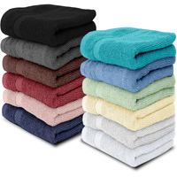 White Classic Luxury Wash Cloths 12 Pack, 13 X 13 Inches Small Towels For Face, Multicolor Hotel Quality Washcloth For Showering, Gym, Spa, Bathroom, Cotton Wash Clothes Set (1Pc Of Each Color)