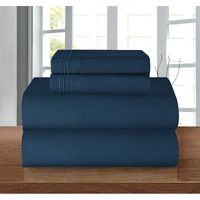Elegant Comfort Luxury Soft 1500 Thread Count Egyptian 3-Piece Premium Hotel Quality Wrinkle Resistant Coziest Bedding Set, All Around Elastic Fitted Sheet, Deep Pocket, Twin/Twin Xl, Navy