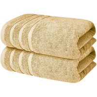 Premium Beige Bath Towels - 700 Gsm 100% Cotton 27X54 Inches Pack Of 2 Bathroom Towels - Ultra Soft And Highly Absorbent Hotel And Spa Quality Bath Towels For Bathroom By Infinitee   Xclusvies
