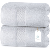 Luxury Bath Sheets Towels For Adults Extra Large | Highly Absorbent Hotel Collection | 35X70 Inch | 2 Pack (White)