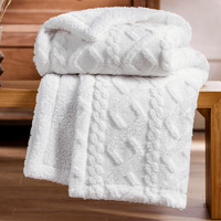 Bedsure Sherpa Throw Blanket For Couch Sofa - Fuzzy Soft Cozy Blanket For Bed, Fleece Thick Warm Blanket For Winter, White Fall Throw Blanket, 50X60 Inches