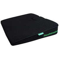 Ihealthcomfort Portable Large Wedge Seat Cushion Orthopedic Memory Foam Wellness Car Seat Office Chair Cushion Pad(19.7
