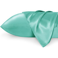 Bedsure Satin Pillowcase For Hair And Skin Queen - Forest Green Silk Pillowcase 2 Pack 20X30 Inches - Satin Pillow Cases Set Of 2 With Envelope Closure, Gifts For Women Men