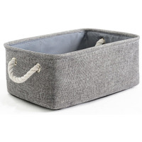 Thewarmhome Storage Bins For Shelves - 11.8X7.9X5.2 Inch Grey Small Storage Baskets For Organizing, Fabric Storage Cubes Closet Organizer For Home Nursery Baby Toy Gift Laundry Decorative (Gray)