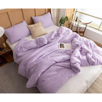 Rosgonia Lavender Comforter Set King- 3Pcs (1 Lilac Comforter & 2 Pillowcases) Light Purple Orchid King Comforter Set For Women And Girls- Reversible Soft Warm Lightweight Comforter For All Season