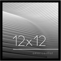 Americanflat 12X12 Picture Frame In Black - Thin Border Photo Frame With Polished Plexiglass - Hanging Hardware Included For Horizontal And Vertical Display Format For Wall