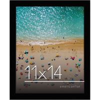 Americanflat 11X14 Picture Frame In Black - Composite Wood With Shatter Resistant Glass - Horizontal And Vertical Formats For Wall