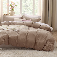 Bedsure Khaki Duvet Cover King Size - Soft Prewashed King Duvet Cover Set, 3 Pieces, 1 Duvet Cover 104X90 Inches With Zipper Closure And 2 Pillow Shams