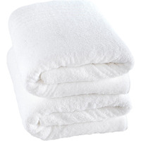 Hawmam Linen Jumbo Large Bath Sheets Towels 2-Pack 35 X 70 Inches Soft And Absorbent, Premium Quality 100% Cotton Towels (White, Bath Sheet)
