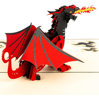 Dragon Pop Up Card By Devine Popup Cards | 3D Cards Pop Up Birthday Cards For Women Kids Mom Dad Husband Wife | Pop Up Greeting Cards | Funny 3D Birthday Pop Up Card |Love Father Boy Girl Son Daughter