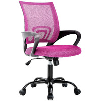Ergonomic Office Chair Cheap Desk Chair Mesh Computer Chair Back Support Modern Executive Chair Task Rolling Swivel Chair For Women, Men(Pink)