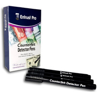 12-Pack Counterfeit Pens - Fake Money Detector Markers From Entrust Pro