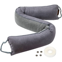 Magzo Door Draft Stopper 32 Inch-Gray, Bottom Guard Seal Air Blocker Cold Draft Stopper Weighted Snake Dust Insulation Blocker