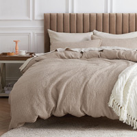 Bedsure Cotton Duvet Cover Set - 100% Cotton Waffle Weave Khaki Duvet Cover California King Size, Soft And Breathable Cal King Tan Duvet Cover Set For All Season (Cal King, 104X98'')