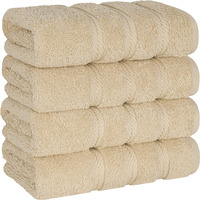 American Soft Linen Hand Towels, Hand Towel Set Of 4, 100% Turkish Cotton Hand Towels For Bathroom, Hand Face Towels For Kitchen, Beige Hand Towel