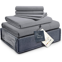 Belador Silky Soft Twin Sheet Set - Luxury 4 Piece Bed Sheets For Twin Size Bed, Secure-Fit Deep Pocket Sheets With Elastic, Breathable Hotel Sheets And Pillowcase Set, Wrinkle Free Oeko-Tex Sheets