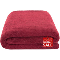 American Soft Linen Oversized Bath Sheet 40X80, Jumbo Large Bath Towels For Bathroom, 100% Ringspun Cotton Bath Sheet For Adults, Bath Sheets Towels, Red Bath Sheet