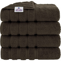American Soft Linen Luxury 4 Piece Bath Towel Set, 100% Turkish Cotton Bath Towels For Bathroom, 27X54 In Extra Large Bath Towels 4-Pack, Bathroom Shower Towels, Brown Bath Towels