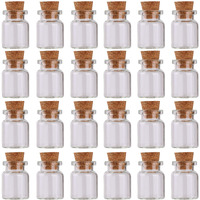 Maxmau 24Pcs Mini Glass Bottles With Cork Stoppers 5Ml Diy Art Crafts Storage Container,Tiny Glass Vials Cork For Wedding Decoration,Small Glass Corks Jars Party Favor