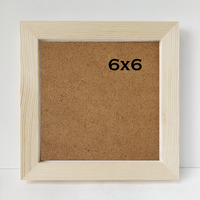 Nc 6X6 Photo Frame Solid Wood Frame Square 6X6 Picture Frame. Environmental Protection, No Paint. Protection Panel Plastic Material. Wall Or Tabletop Display.