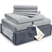 Belador Silky Soft Twin Sheet Set - Luxury 4 Piece Bed Sheets For Twin Size Bed, Secure-Fit Deep Pocket Sheets With Elastic, Breathable Hotel Sheets And Pillowcase Set, Wrinkle Free Oeko-Tex Sheets