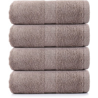 Lane Linen 100% Cotton Extra Large Bath Towels- 4 Pack Bath Towel Set, Hotel Collection Large Towels For Bathroom, Spa Quality Bath Towels Extra Large, Bath Sheets Towels For Adults - 35X66 Taupe