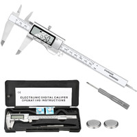 Simhevn Digital Caliper Measuring Tool, Stainless Steel Vernier Caliper Digital Micrometer With Large Lcd Screen, Easy Switch From Inch Metric Fraction, 6 Inch/150Mm Caliper Tool For Diy/Household
