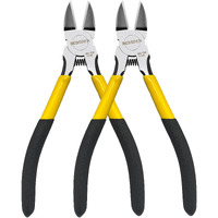 6.5"" Wire Cutters, 2 Pack, Boosden Wire Flush Cutters,Precision Side Cutter,Spring Loaded Cutting Pliers,Small Wire Cutters,Dikes Wire Cutters For Artificial Flowers And Crafting