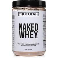 Naked Whey 1Lb - All Natural Grass Fed Whey Protein Powder, Organic Chocolate, And Coconut Sugar - No Gmo, No Soy, And Gluten Free, Aid Growth And Recovery - 12 Servings