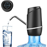 5 Gallon Electric Drinking Portable Water Dispenser, Universal Usb Charging Water Bottle Pump For 2-5 Gallon With 2 Silicone