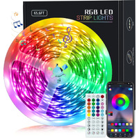 Keelixin 65.6Ft Led Lights For Bedroom,Led Strip Light,Music Sync,Led Light Strip,Rgb Led Strip Lights With App & Remote Control,Luces Led Para Cuarto,Bluetooth Led Lights For Room,Home Decoration