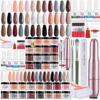 30Pcs Dip Powder Nail Kit Starter-Morovan 18 Colors Dip Powder Pure Glitter Nail Dipping Powder Set With Electric Nail Drill Machine Dipping Powder For Beginners Or Professional Diy At Home