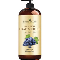 Handcraft Grapeseed Oil - 100% Pure And Natural - Premium Therapeutic Grade Carrier Oil For Aromatherapy, Massage, Moisturizing Skin And Hair - Huge 16 Fl. Oz